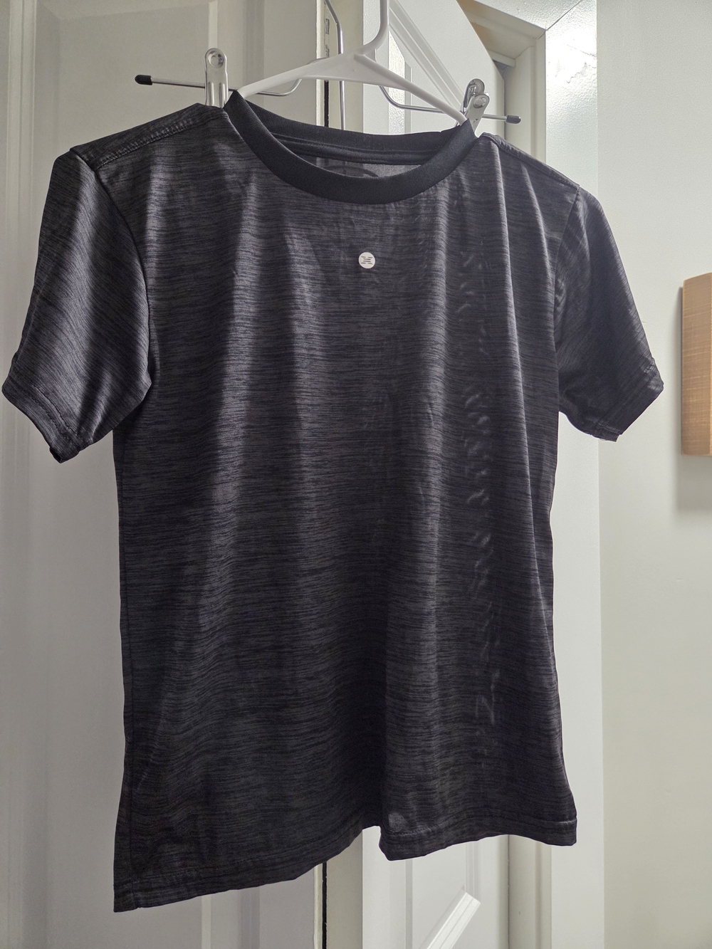 RBX Black Heather Short Sleeve Performance Tee with Subtle Logo